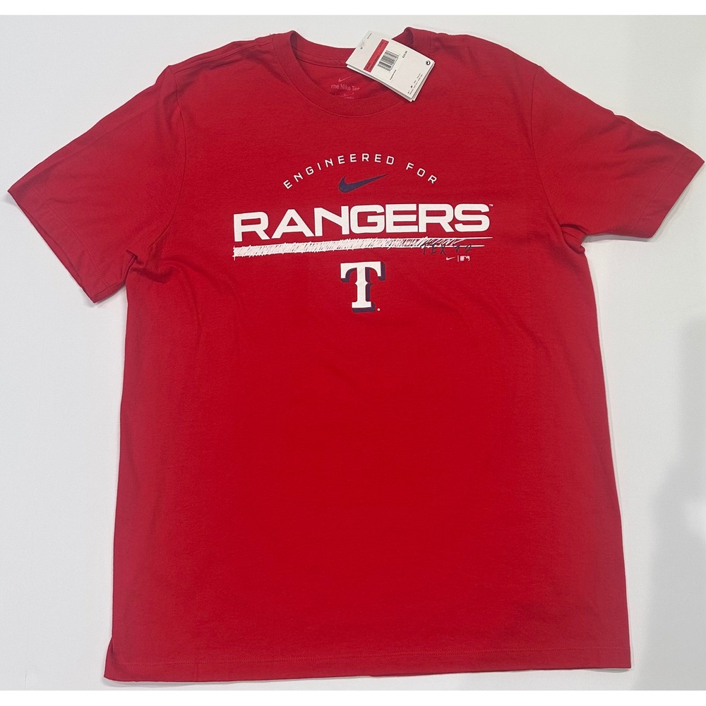 Nike Texas Rangers MLB Mens Red Engineered Graphic T-Shirt N199 Large